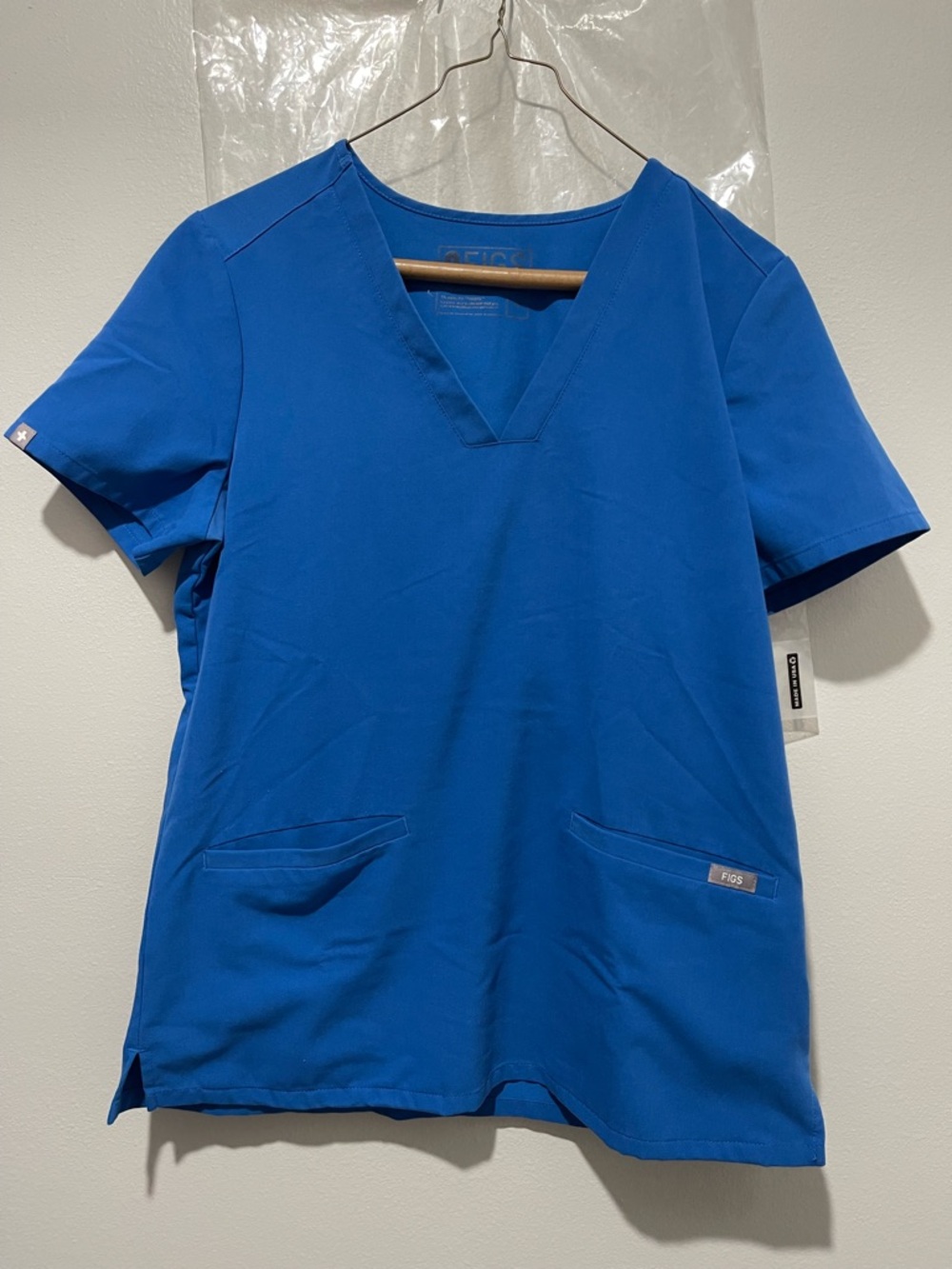 FIGS Royal Blue V-Neck Casma Scrub Top
